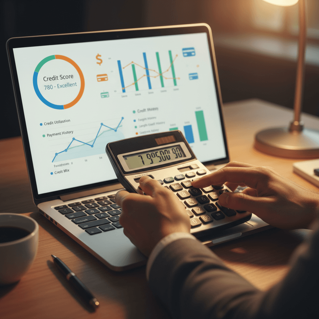 Credit score breakdown showing the five factors that determine your score